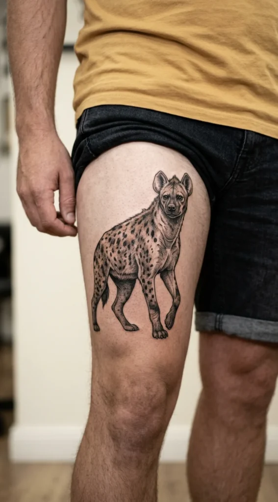 Full-Body Spotted Hyena Standing