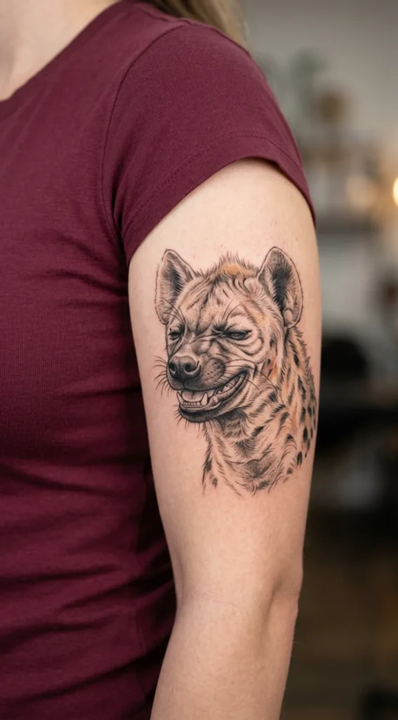 Laughing Hyena With Detailed Facial Expression