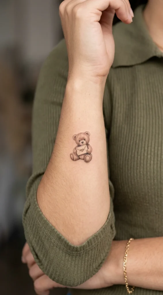 Mini Teddy Bear With a Small Love Letter
