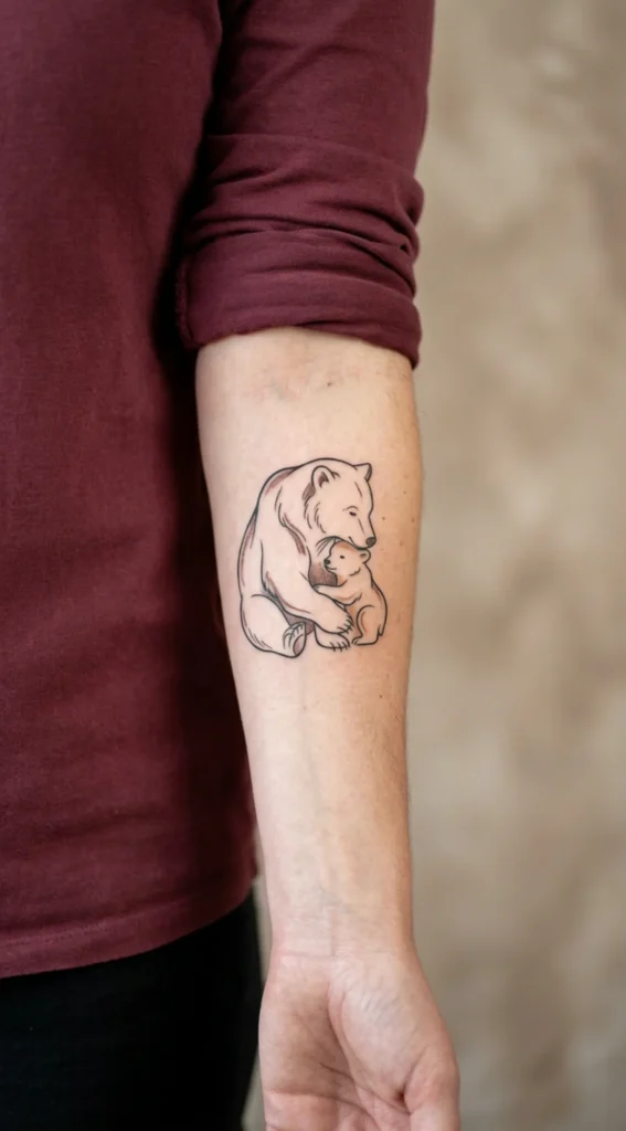 Mother Bear With Cub
