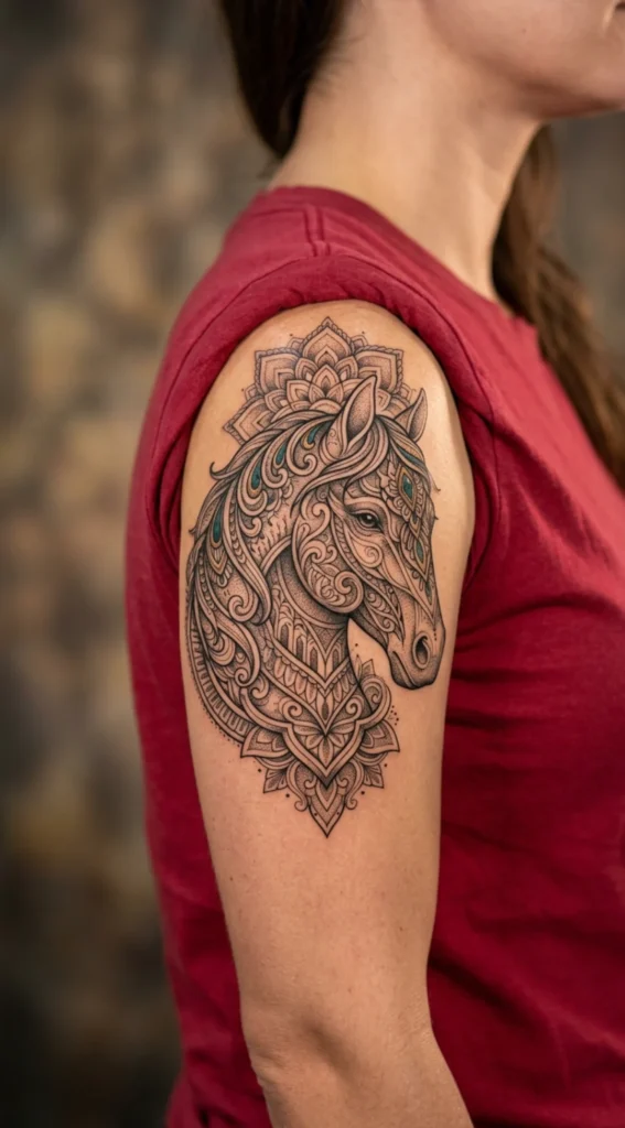 Ornamental Horse Head with Delicate Details