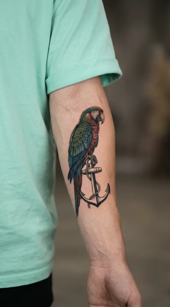 Parrot with Anchor