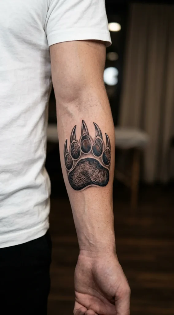 Realistic Bear Paw With Claw Details