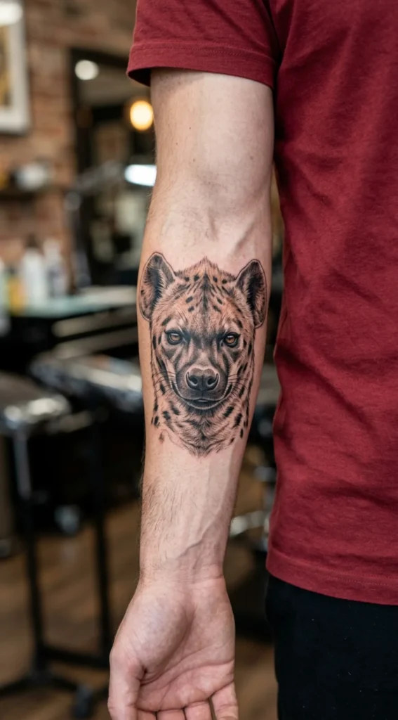 Spotted Hyena Head Portrait