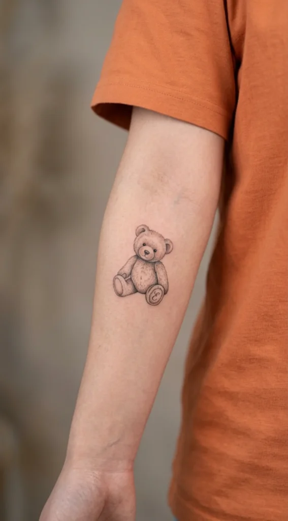 Teddy Bear With Initial on Its Paw