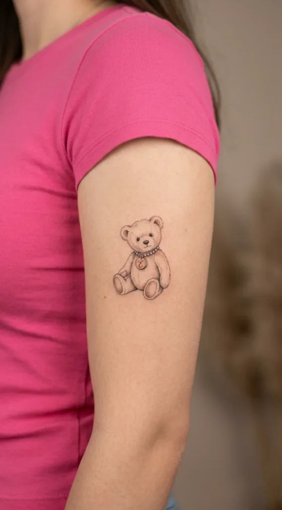 Teddy Bear With a Personalized Letter Charm