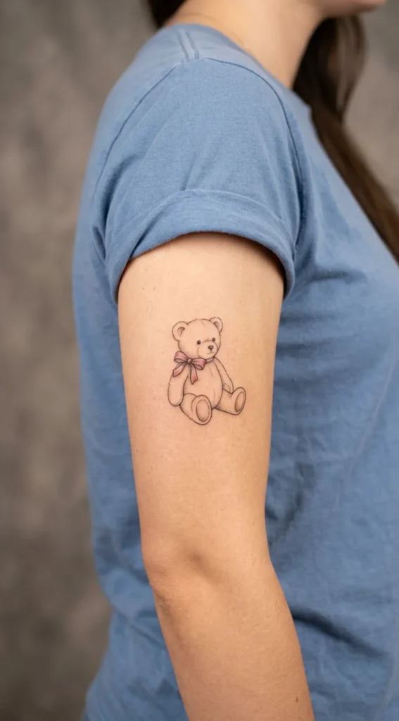 Teddy Bear With a Small Bow