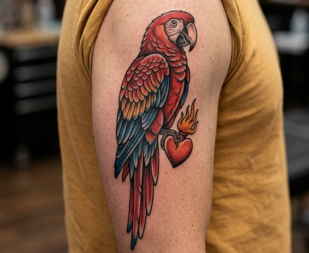 Traditional Parrot Tattoo Designs