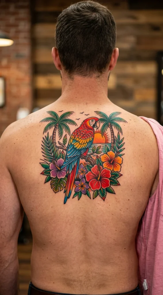 Traditional Tropical Parrot Flash